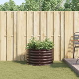Garden Raised Bed Brown 80 x 80 x 44 cm Steel