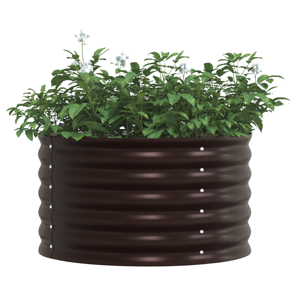 Garden Raised Bed Brown 80 x 80 x 44 cm Steel
