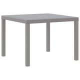 Garden Table Light Grey 100 x 100 x 73 cm Poly Rattan