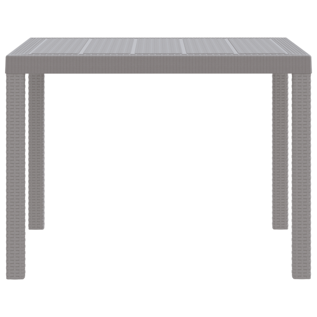 Garden Table Light Grey 100 x 100 x 73 cm Poly Rattan