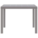 Garden Table Light Grey 100 x 100 x 73 cm Poly Rattan