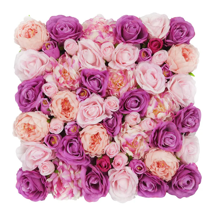 50 x 50cm Artificial Flower Wall - Pink