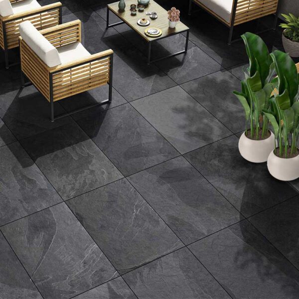 Porcelain Paving Slab Pallet - Basil Black